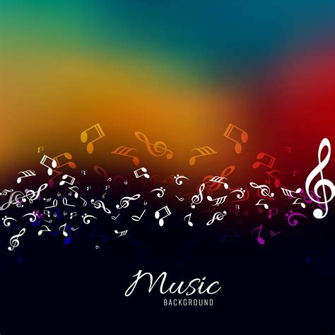 Abstract Music Notes Design For Music Colorful Background Vector Art At Vecteezy