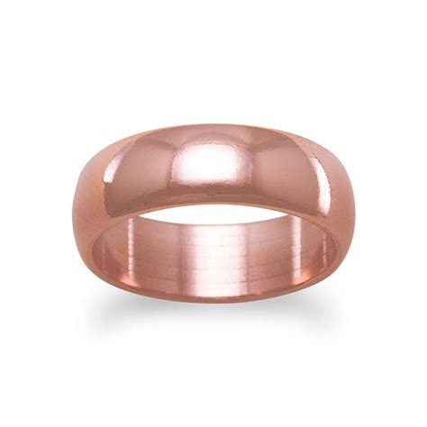 6mm Solid Copper Ring Etsy