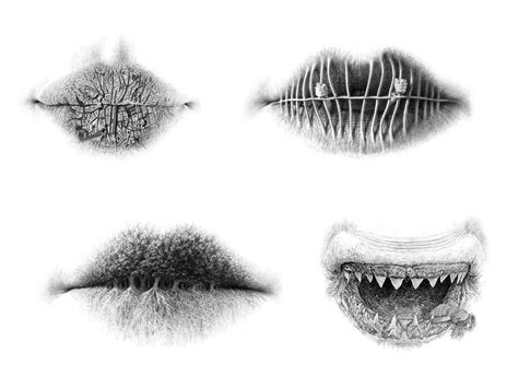 Surreal Pencil Drawings Of Lips By Christo Dagorov Gift Ideas