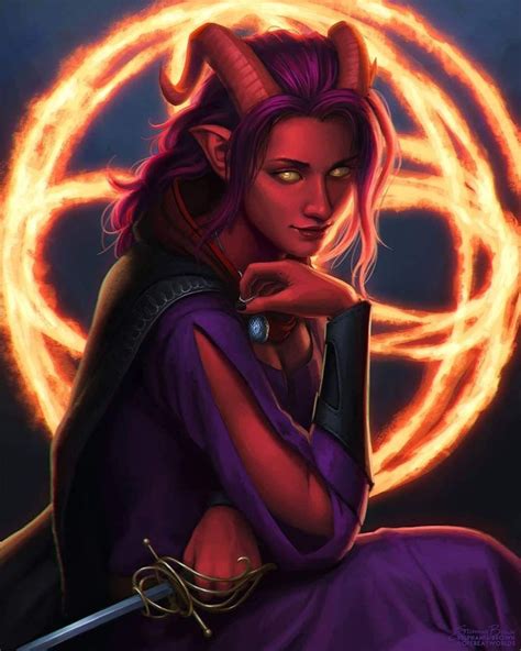 Pin By Dina Fulconis On Characters Of Eberron Tiefling Female