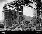 Il Titanic e nave gemella della Olympic in Harland Wolff cantiere ...