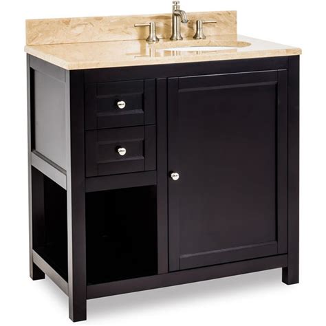 Jeffrey Alexander Astoria Modern Bathroom Vanity With Marble Top Porcelain Sink Espresso