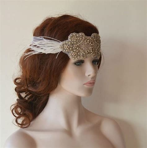 rhinestone headband wedding headband rhinestone fascinator with feather wedding hair