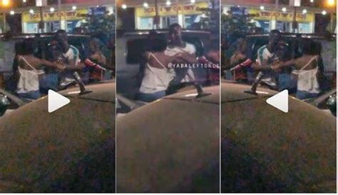 Shocking Nigerian Man Beats Up Lady To A Pulp In Public And Tears Bra