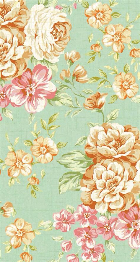Free Download Iphone 5 Wallpapers Vintage Flower Print 3 More Vintage