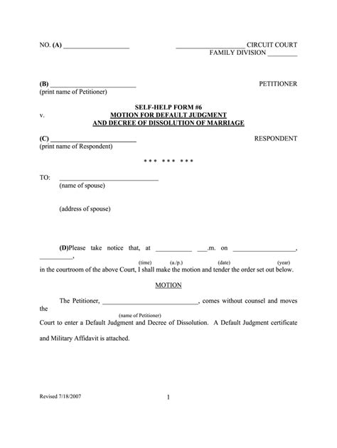 Free Printable Divorce Papers For Kentucky