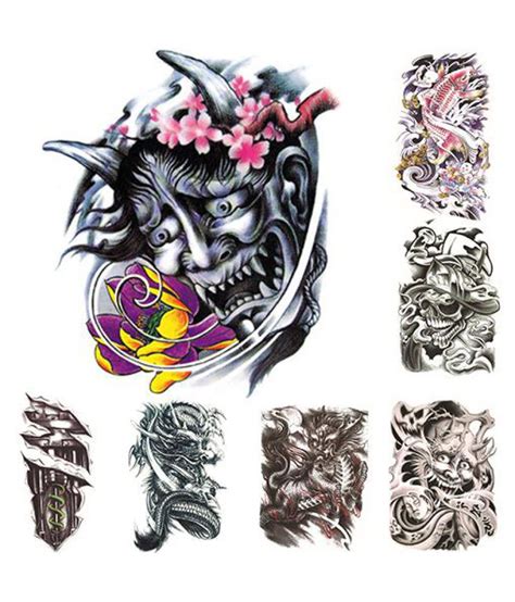 Large Sexy Tattoo Skull Temporary Body Arm Stickers Removable Waterproof Sticker Buy Online At