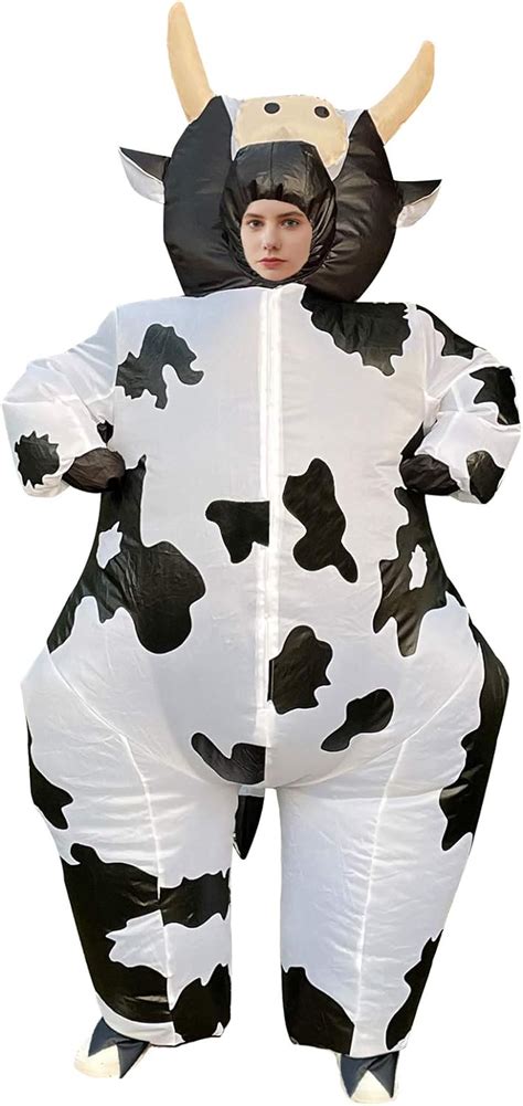Arokibui Inflatable Cow Costume For Women Funny Animal Blow Up Costume