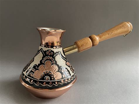 Beautifully Hand Carved Copper Turkish Coffee Pot Cezve Etsy Uk