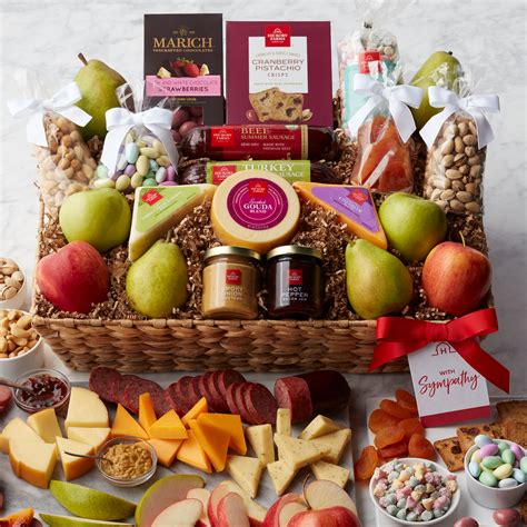 Sympathy Grand Fruit And Snack T Basket Hickory Farms