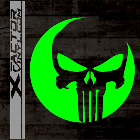 Circular Punisher Skull Vinyl Dicut Decal 4 Sizes14 Colors Etsy