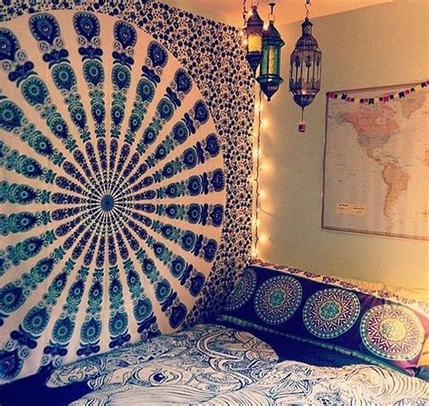 Usually ships within 2 to 3 weeks. Blue Turquoise Tapestry | Girl bedroom decor, Blue ...