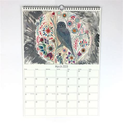 2019 Large Wall Calendar By Prism Of Starlings