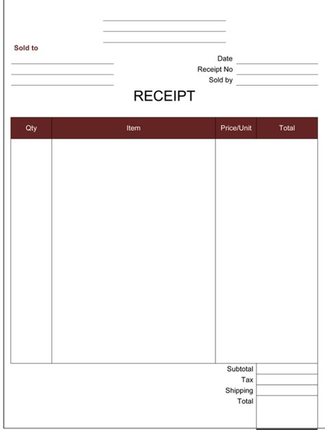 Exclusive Free Printable Cash Receipts Journal Template Superb