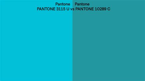 Pantone 3115 U Vs Pantone 10289 C Side By Side Comparison