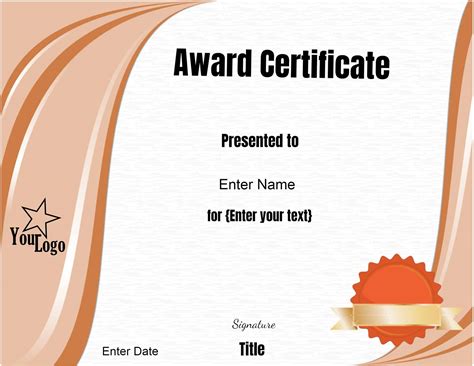 Certificate Template Editable Free Select The Color Of The Certificate