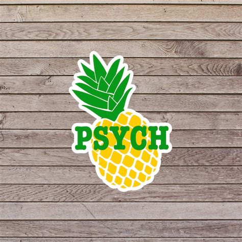 Psych Tv Show Logo Pineapple Sticker Decal For Fans Of Psych Etsy