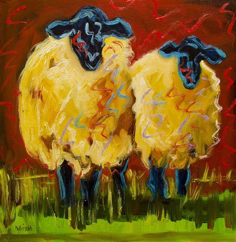 Bright Party Sheep By Diane Whitehead