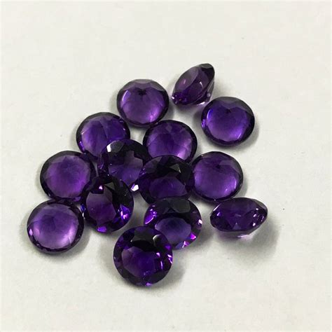 Natural African Amethyst 6mm Faceted Round Cut Gemstone