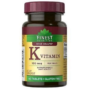 And we know how there are different factors people judge a product on. Finest Nutrition Vitamin K 100mcg Dietary Supplement 60 ...