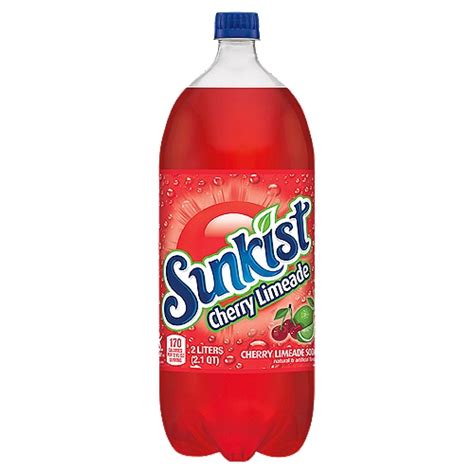 Sunkist Cherry Limeade Soda 2 L Bottle