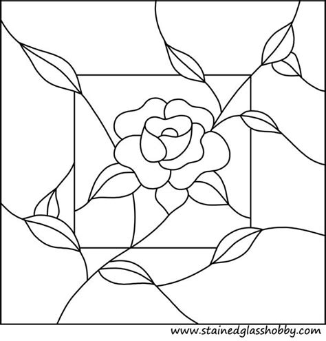 Square Flower Pattern Stained Glass Stained Glass Flowers Stained