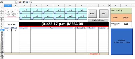 Planilla Excel Para Control De Peque Os Bares Y Restaurantes Dario