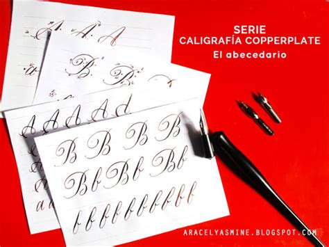 Serie Caligrafía Copperplate Para Aprender A Escribir El Abecedario Aracelyasmine Repujado