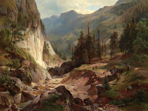 View In The Adirondacks Painting By Hermann Fuechsel Fine Art America