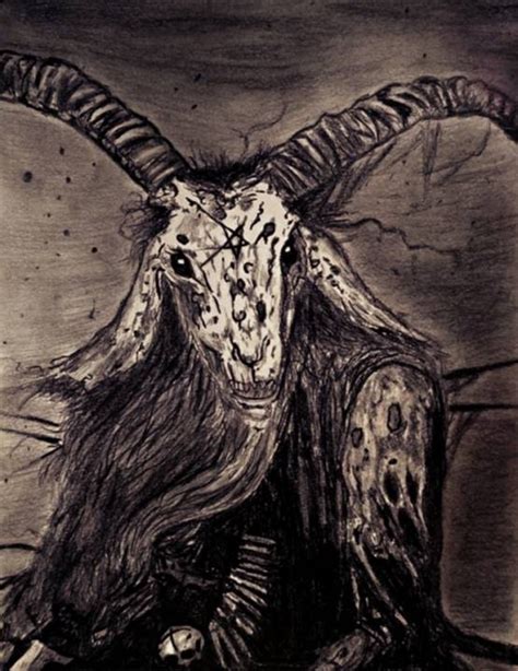 Drawing Goat Demon Drawing By Lichtsturm Ourartcorner