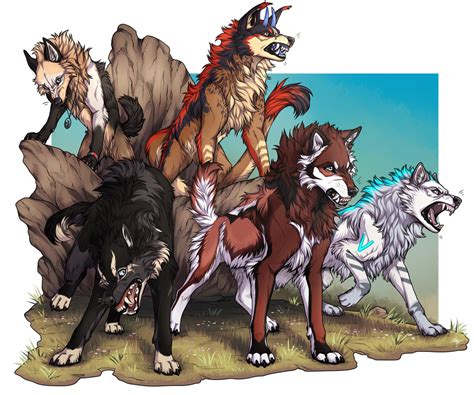 Alpha Anime Wolf Pack Vandik Wallpaper