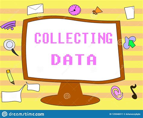 Collecting Data From Cloud Cartoon Vector 51529745