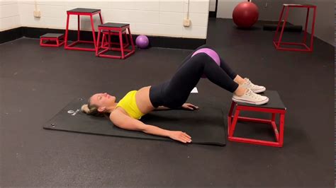 Elevated Glute Bridge With Ball Between Knees Youtube