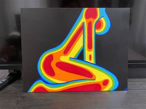Thermal Nude X In Acrylic Canvas Painting Etsy Artofit