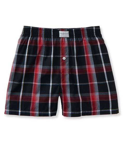 Aéropostale Plaid Woven Boxers In Black For Men Lyst