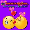 You Deserve A Big Kiss! Free Sneak a Kiss Day eCards, Greeting Cards ...