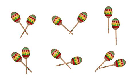 Conjunto De Vectores De Maracas Mexicanas Vector Premium