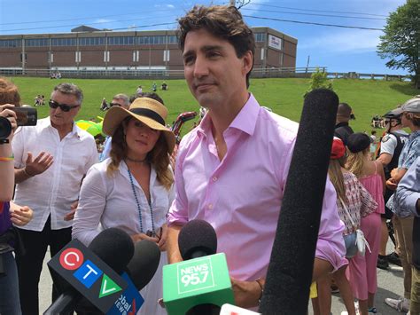 Justin Trudeau Speaks To The Media Before Taking Part In The Pride
