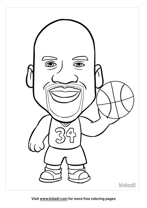 Shaquille Oneal Coloring Page Free Printable Coloring Pages Images