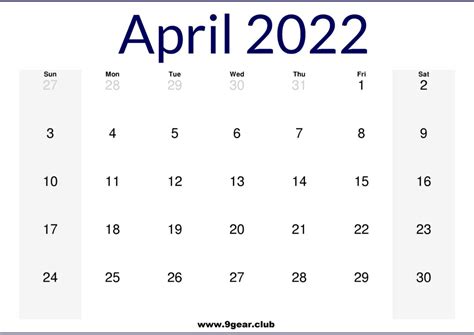 2022 April May June Us Calendars Printable Printable Calendars Free