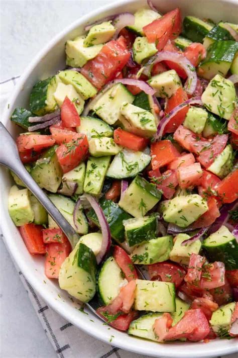 Tomato Avocado Cucumber Salad Simple Recipe Feelgoodfoodie