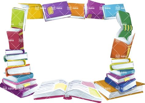 School Books Frame Graphicmama Graphicmama