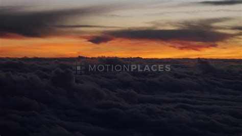 Aerial Sunset Clouds Stock Footage Youtube