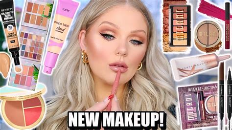 testing new viral overhyped makeup drugstore and high end full face first impressions kelly