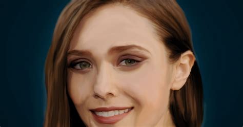 Dopamine Girl A Digital Painting Of Elizabeth Olsen Naked Standing In