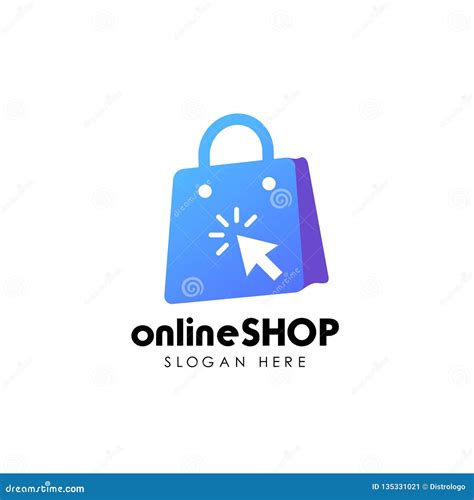Online Shop Logo Design Vector Icon Shopping Logo Design Stock Vector