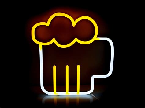 neon beer sign light up craft beer neon mug bar lights etsy nederland