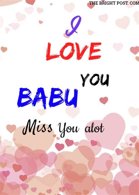 I Love You Babu Facebook And Whatsapp Status My Love Love You Love
