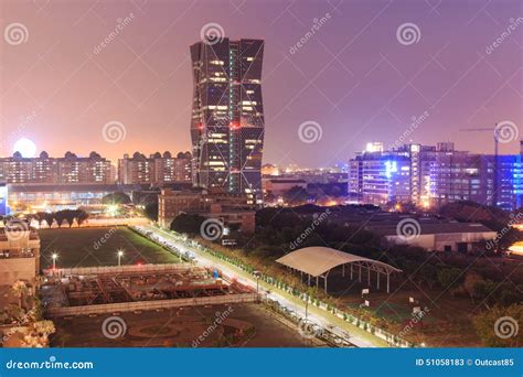 China Steel Corporation Headquarters In Kaohsiung Taiwan At Sunset