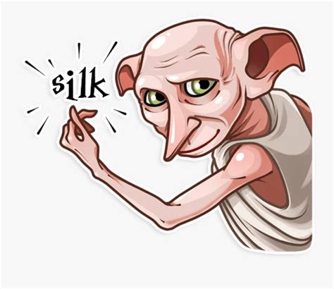 Dobby Is A Free Elf Harry Potter Dobby Sticker Free Transparent Clipart ClipartKey